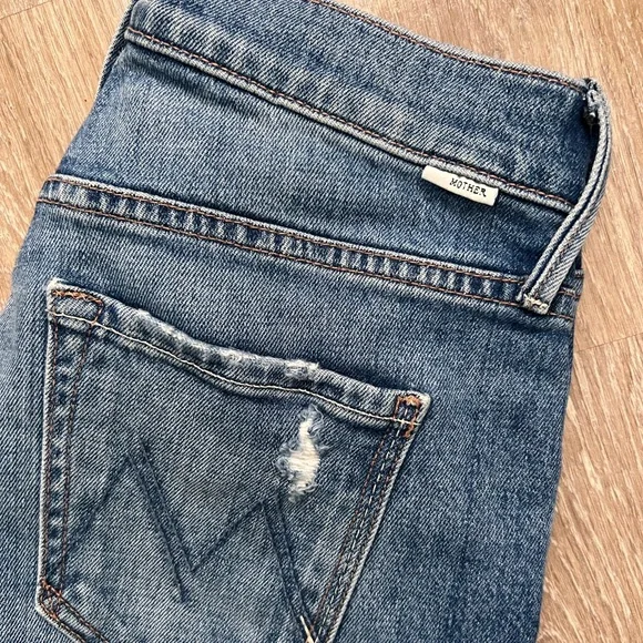 MOTHER Jeans THE MID RISE DAZZLER ANKLE: MOTHER DENIM CUT AND PASTE color way. - Picture 6 of 11